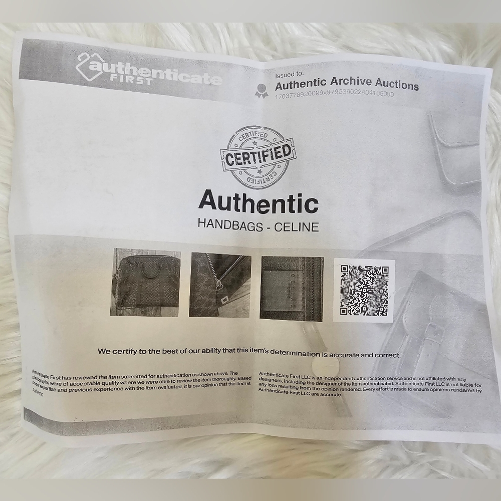 ❤🎉HOST PICK🎉❤️Rare Celine black&brown macadam triumph pvc boston travel MC98/1 - Picture 12 of 17